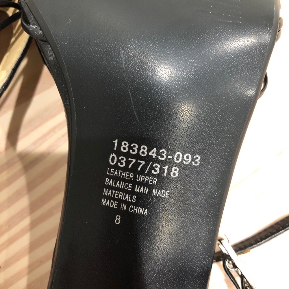 Colin Stuart Leather ankle strappy heel black 8 - Picture 11 of 13